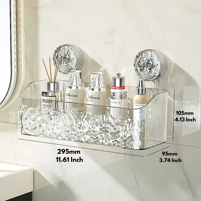 Estante de pared práctico sin perforación para baño