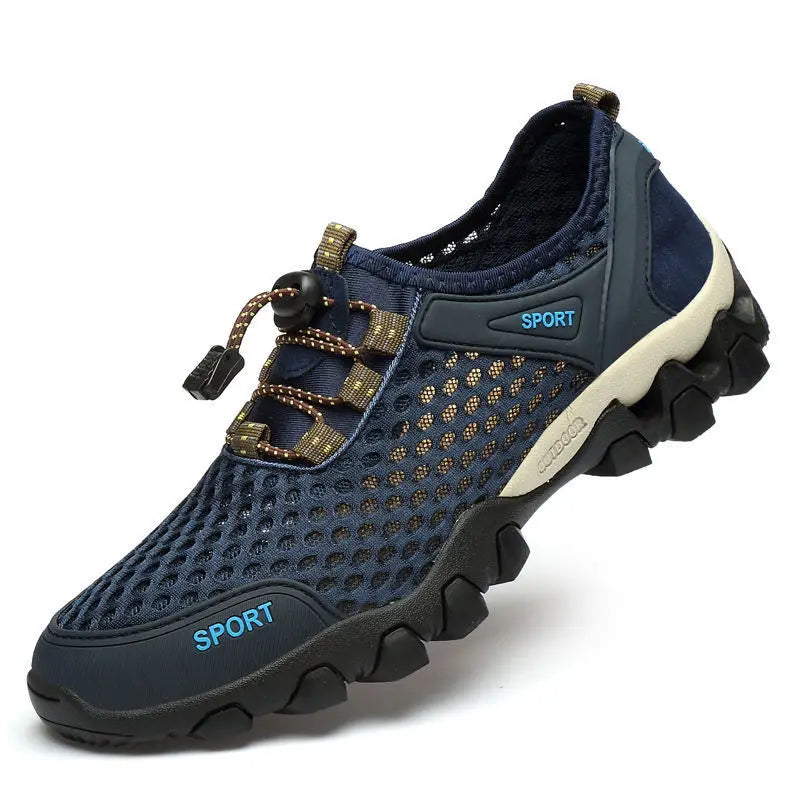 Orthopedic hiking shoes with quick-dry