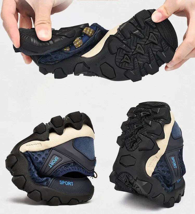Orthopedic hiking shoes with quick-dry