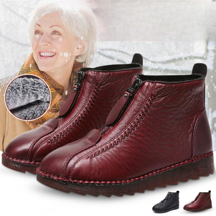 Non-slip ankle boots in synthetic leather: elegance and safety for everyday use 